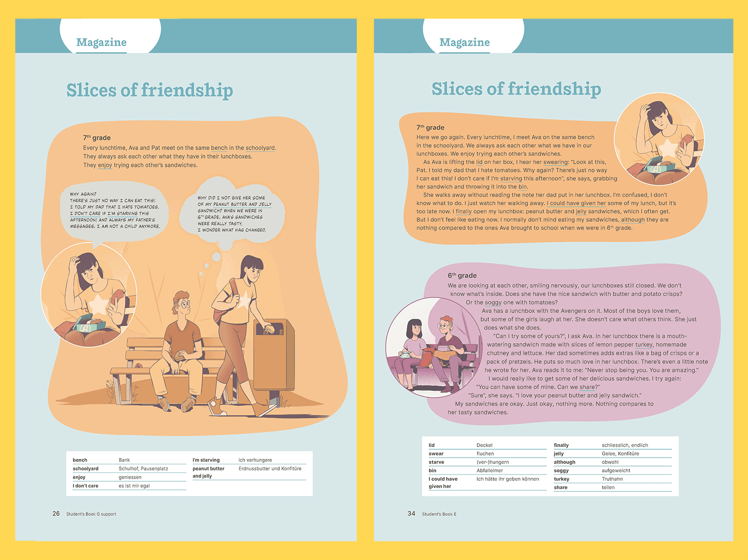 Seite mit Titel Slices of Friendship