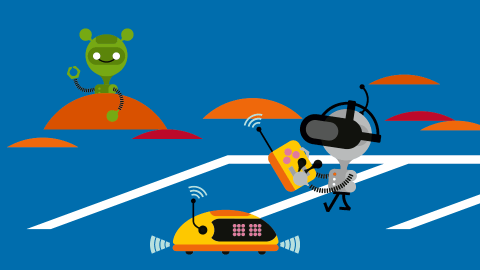 Roboter aus connected-Lehrmittel.